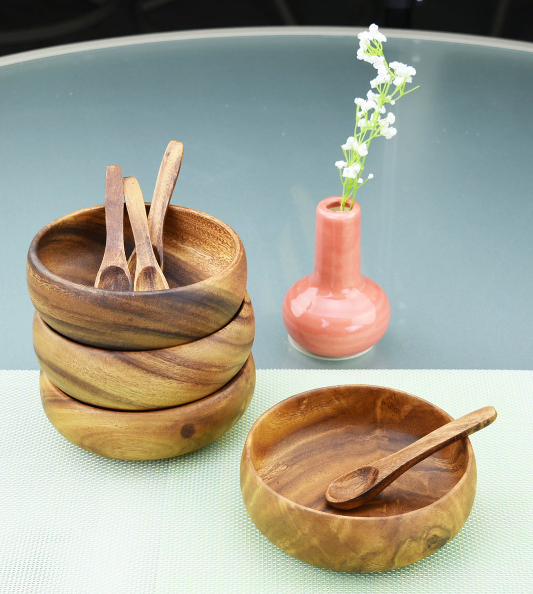 Acacia Wood Bowls & Serving Utensils – Terra Powders