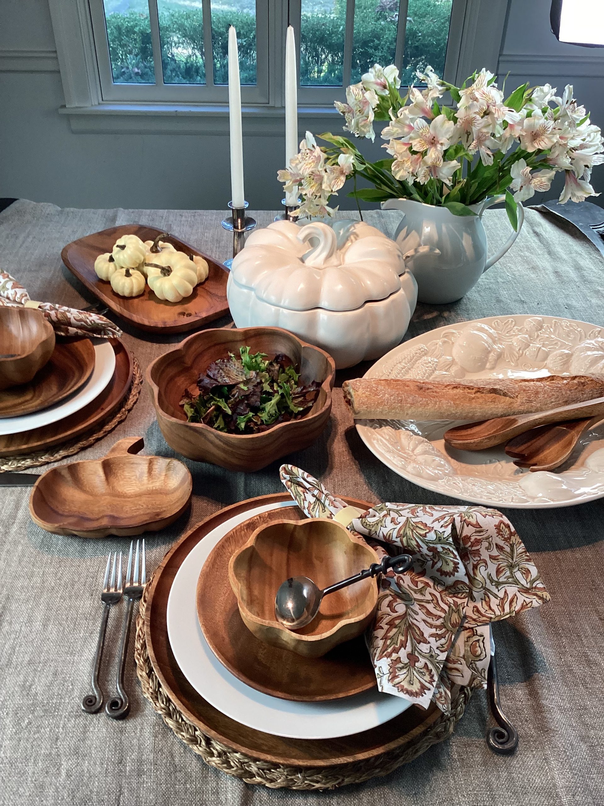 Set an Autumn Table with Hand Carved, Eco-Friendly Acacia Wood