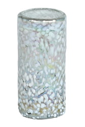 100% Recycled Mexican Artisan Handblown Glass, White Pebble Shot Glass, 2 oz, Set of 6