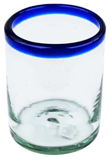 Cobalt Blue Rim Double Old Fashioned, 4" H x 3" Diam