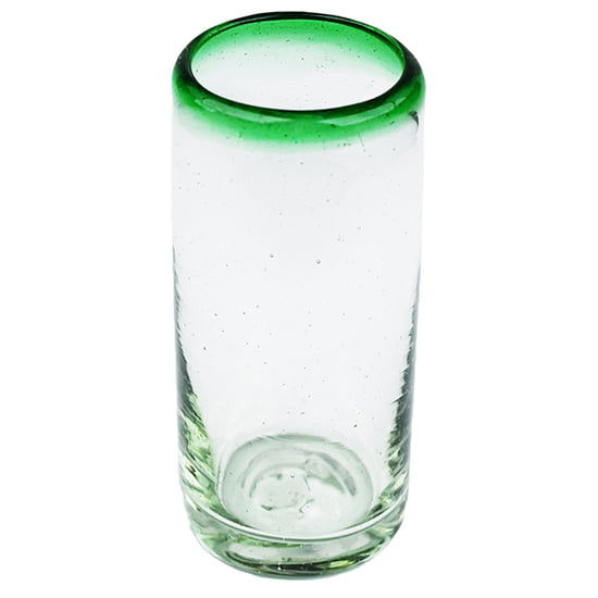 Green Rim Shot Glass, 2oz, 3.5" H x 1.5" Diam