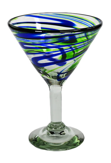 Swirl Martini Glass, 5" H x 6.75" Diam