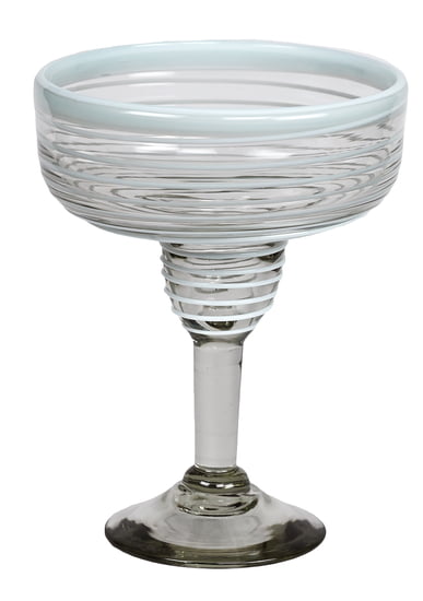 White Vortex Margarita Glass