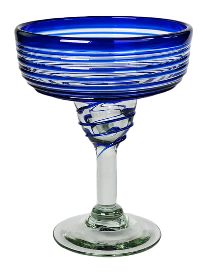 Vortex Spiral Margarita Glass, 5" H x 6.75" Diam