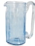 Blue Blown Glass Pitcher 23 oz Artisan Crafted Serveware, "Blue Mist"