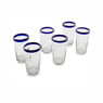 Tumblers, 'Cobalt Groove' (set of 6)