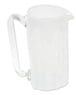 Blown recycled glass pitcher, 'Garden Relaxation in White'