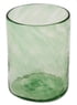 Handblown 7-Piece Pitcher and Tumbler Set in Clear Green, "Garden Relaxation in Green"