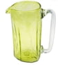 Hand Blown Eco-Friendly Recycled Glass Pitcher in Green, "Garden Relaxation in Lemon"