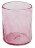 7-Piece Recycled Glass Pitcher and Tumbler Set in Clear Pink, "Garden Relaxation in Rose"