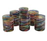 Multicolored Swirl Rocks Glasses from Mexico (Set of 6), "Hypnotic"