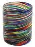 Multicolored Swirl Rocks Glasses from Mexico (Set of 6), "Hypnotic"