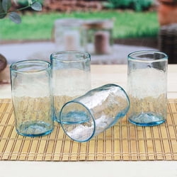 Translucent Blue Tumblers, set of 4