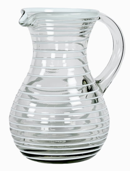 White Vortex Round Pitcher