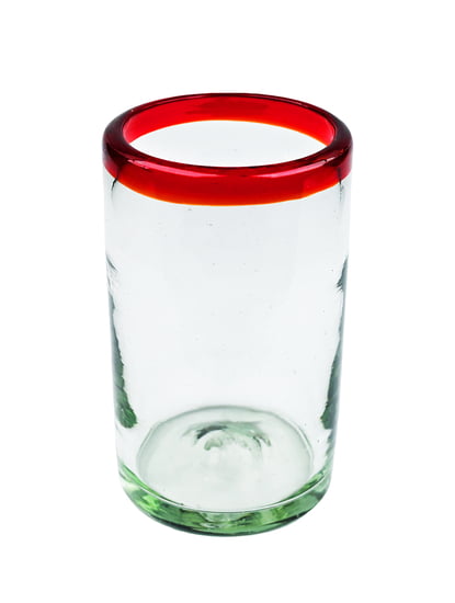 Red Rim Tumbler, 5" H x 3" Diam