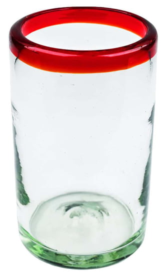 Red Rim Tumbler, 5" H x 3" Diam