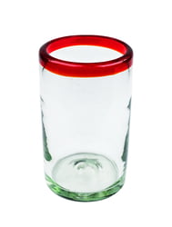 Red Rim Tumbler, 5" H x 3" Diam