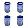 Cobalt Blue Vortex Tumbler, Set of 4, 5" H x 3" Diam