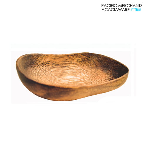 Acacia Wood Free-Shaped Bowl, 6.25" x 4.25" x 1.5"