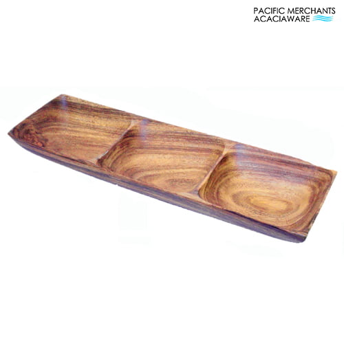 Acacia Wood 3-Part Server, 16" x 5.5" x 2"