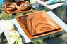 Acacia Wood Square Plates/Trays, 10" x 10" x 1", Set of 8