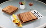 Acacia Wood Square Plates/Trays, 10" x 10" x 1", Set of 8