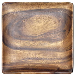 Acacia Wood Square Charcuterie Tray, 14" x 14" x 1"