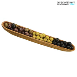 Acacia Wood Olive Tray, 16" x 2" x 1.5"