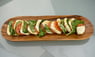 Acacia Wood Baguette/Bread Appetizer Serving Tray, 16.5" x 5.5" x 1"