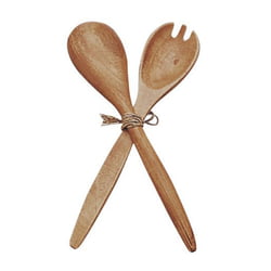 Acacia Wood Fork & Spoon Serving Set, 14"