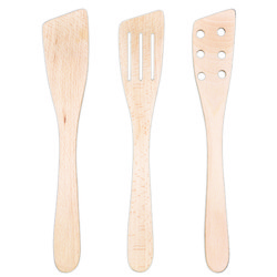 French Beechwood Spatulas & Turners Beechwood Spatula w/ Curve & Beveled Edge, 12"